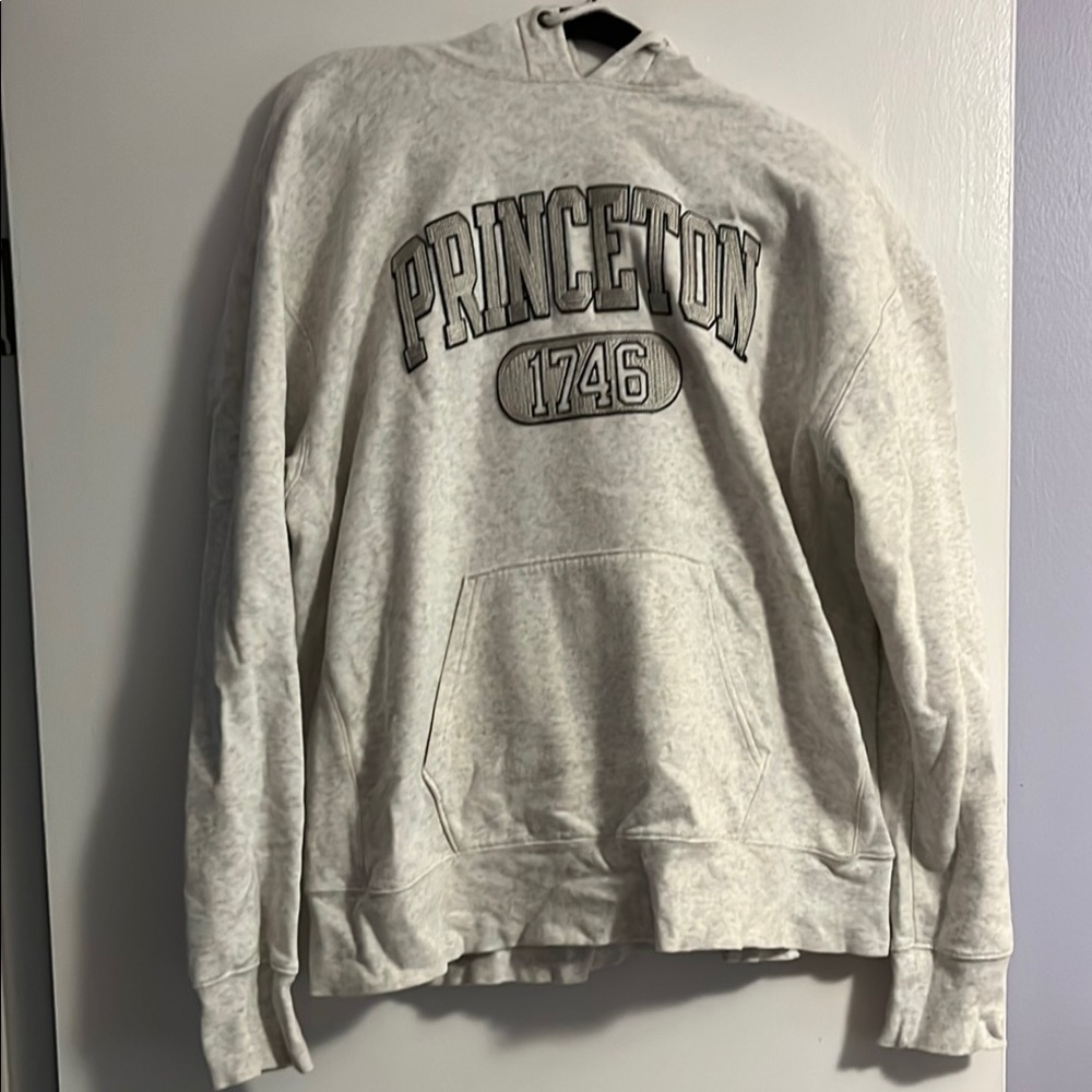 Champion Gray Hoodie with Princeton Logo
